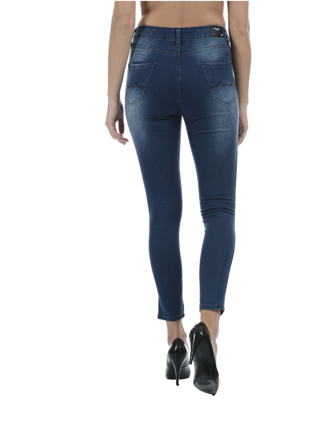 Pepe Jeans London Women Casual Wear Blue Solid Jeans